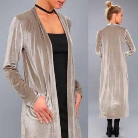 Young Fabulous & Broke Jackets & Blazers - Young Fabulous Broke Champagne Velvet Duster Small